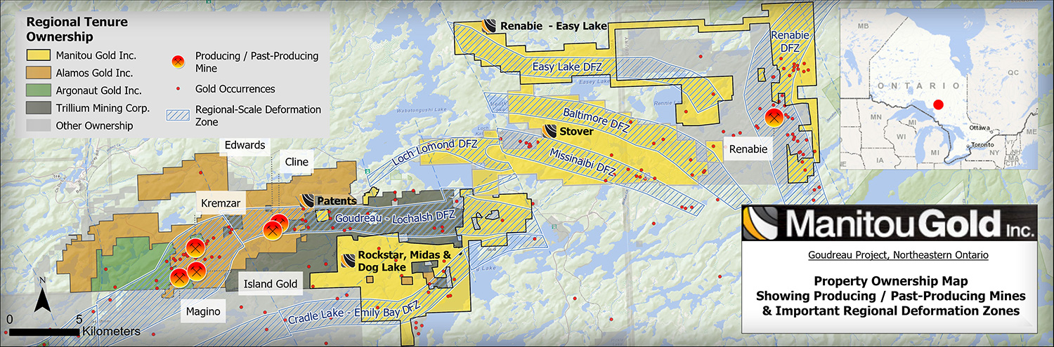 Manitou Gold land position Credit: Manitou