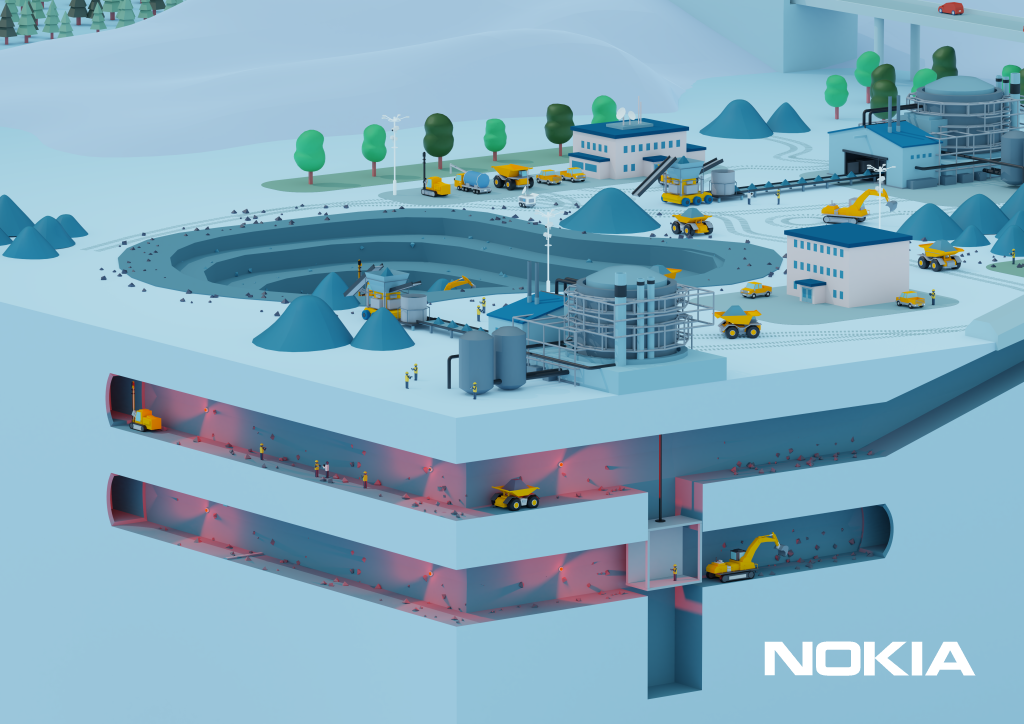 The connected mine. Credit: Nokia