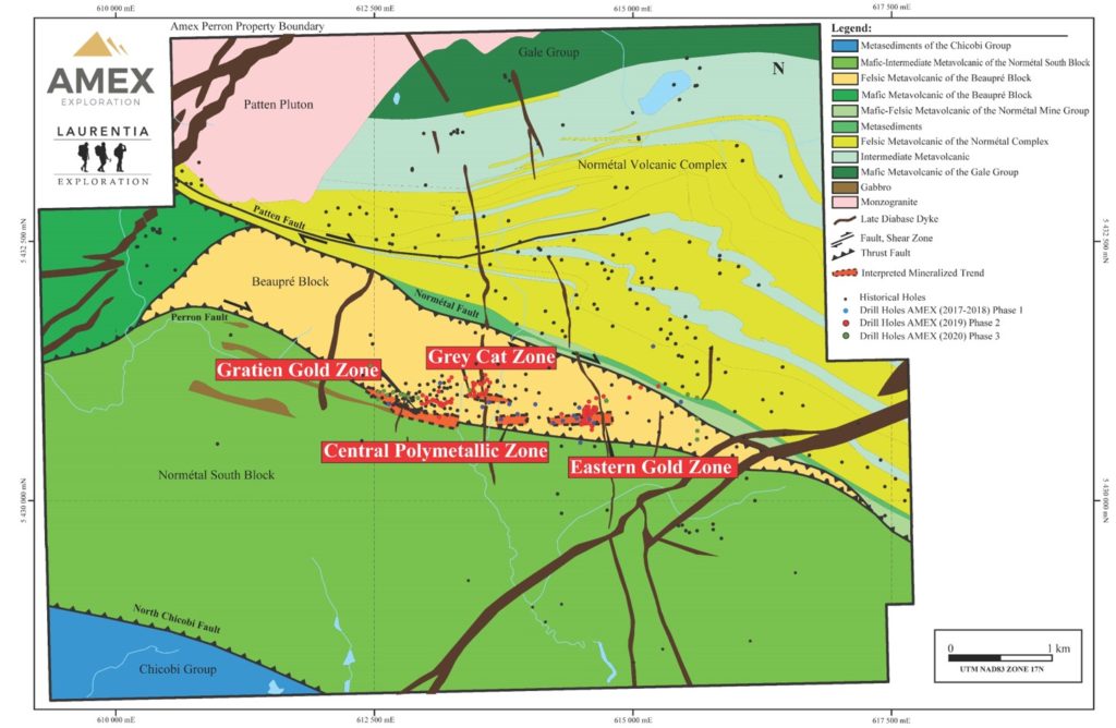 Perron gold zones Credit: Amex