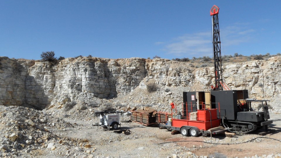 Drilling at Almaden Credit: GoldMining